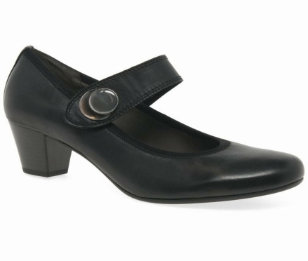 Pantofi Cu Toc Dama Gabor Nola Mary Jane Court Negrii | RO0001918