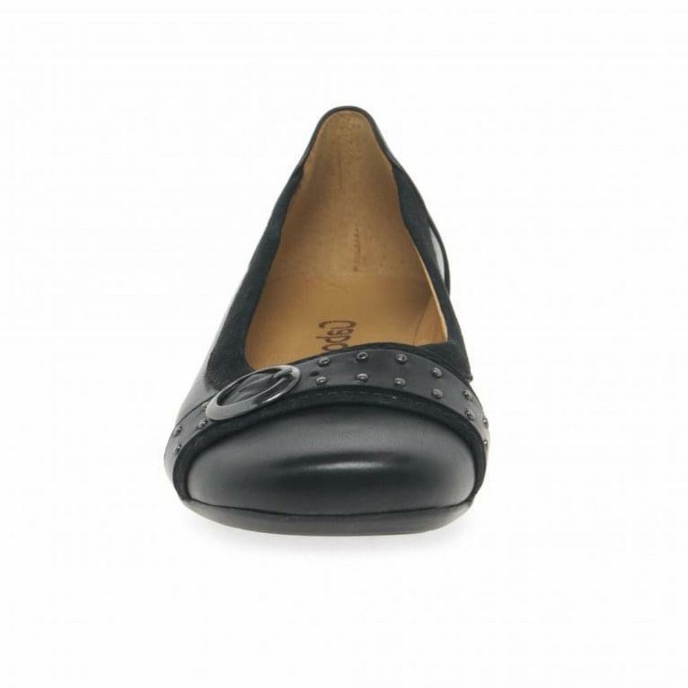 Balerini Dama Gabor Michelle Casual Stud Cu Catarama Negrii | RO0001977