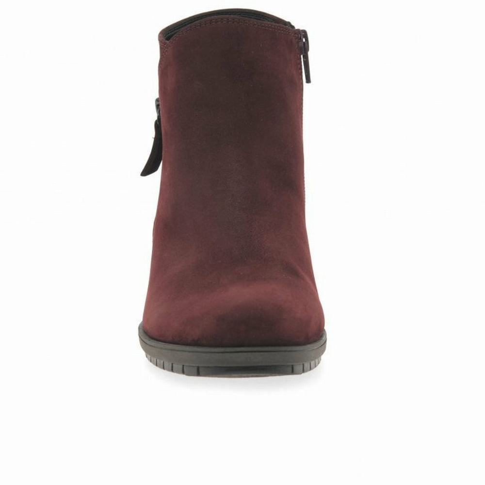 Botine Dama Gabor Olivetti Zip Fixare Rosii Inchis | RO0004637