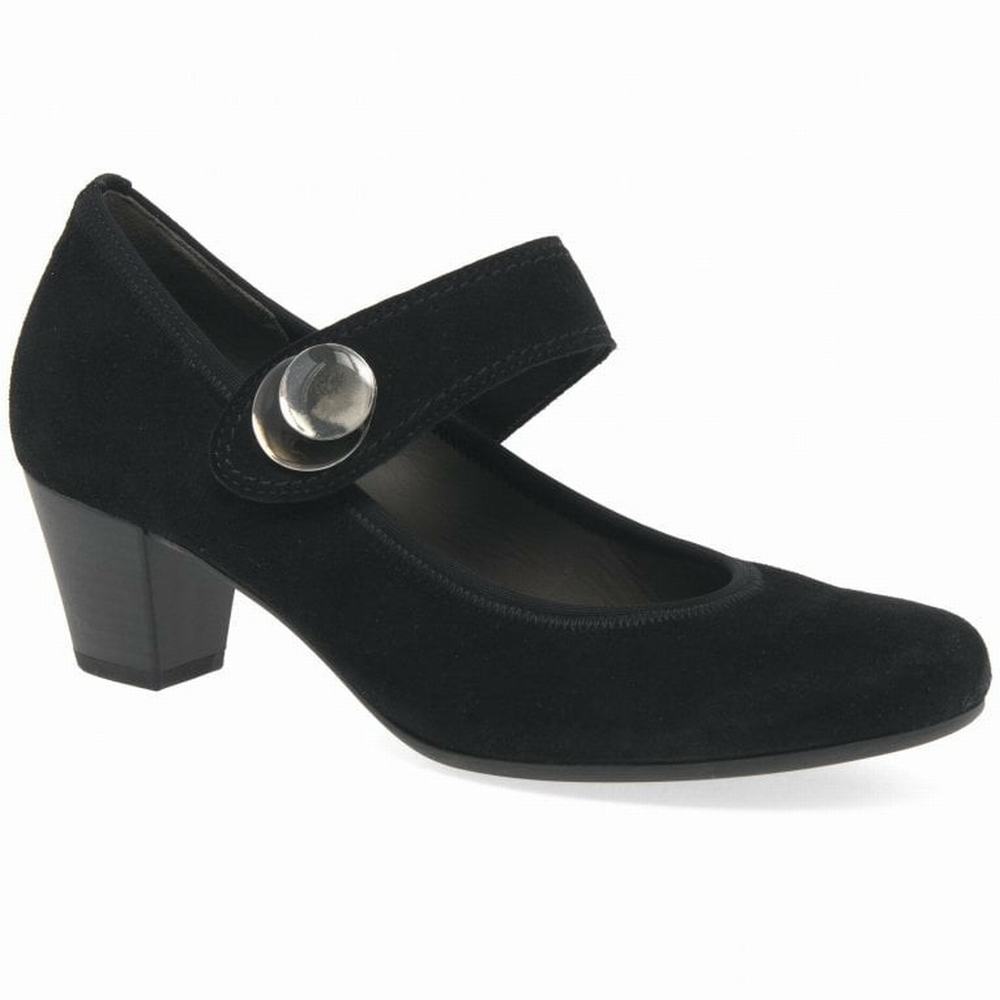 Pantofi Cu Toc Dama Gabor Nola Mary Jane Court Negrii | RO0001917